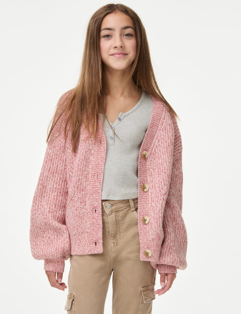 Chunky Knitted Cardigan 6 16 Yrs