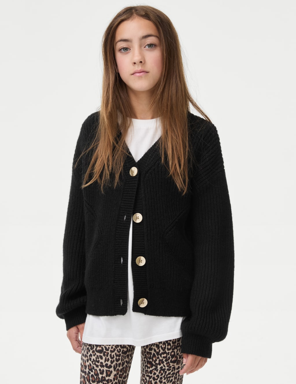 Chunky Knitted Cardigan 6 16 Yrs M S Collection M S