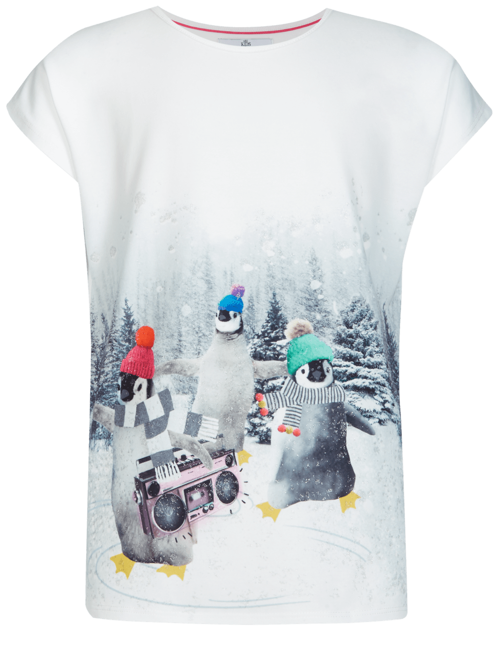 Augmented Reality Short Sleeve Penguin Print Top (5-14 Years) 4 of 5