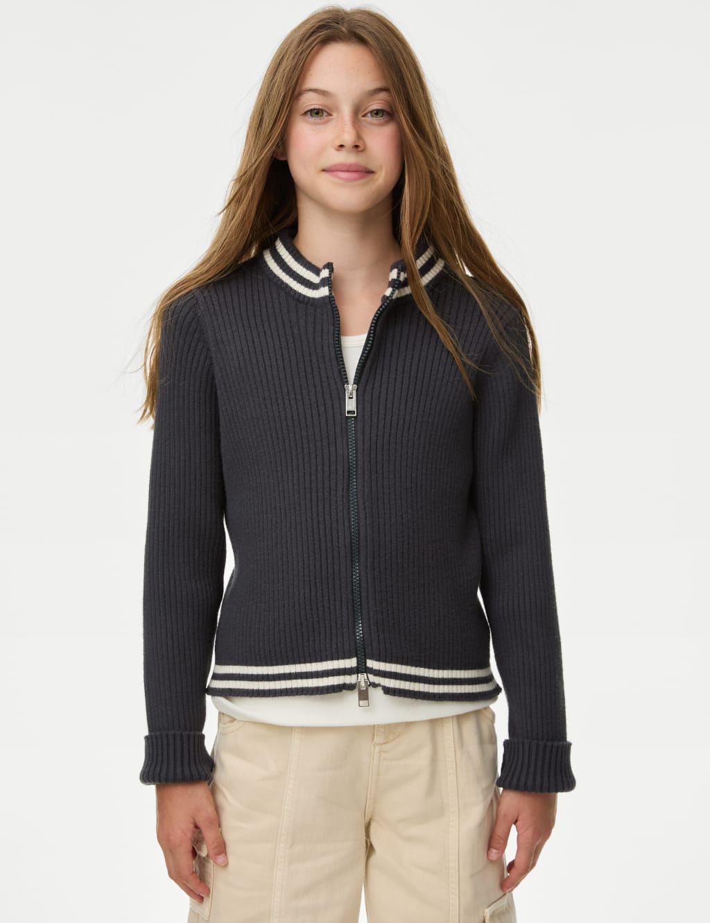 Zip through cardigan women's online