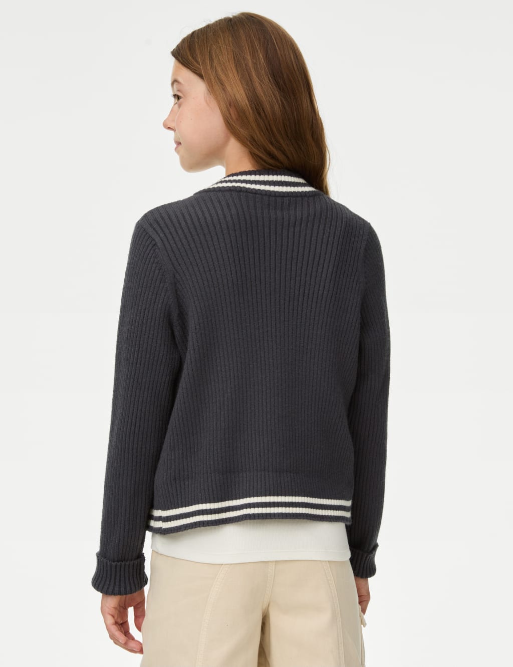 Knitted Zip Through Cardigan 6 16 Yrs M S Collection M S