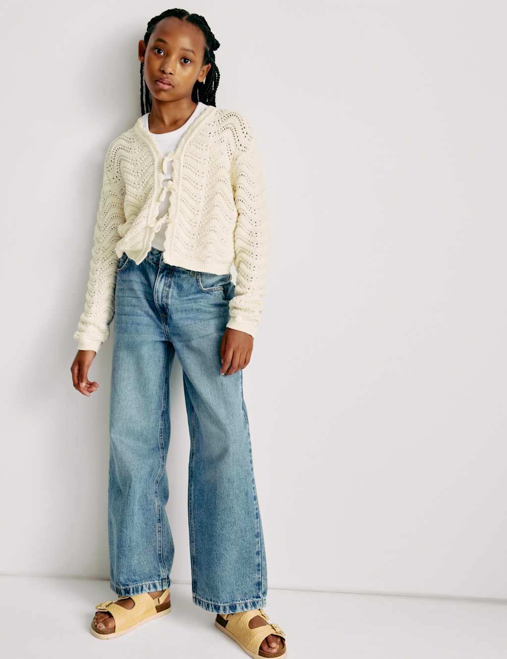 Pure Cotton Knitted Cardigan (6-16 Yrs) 4 of 6