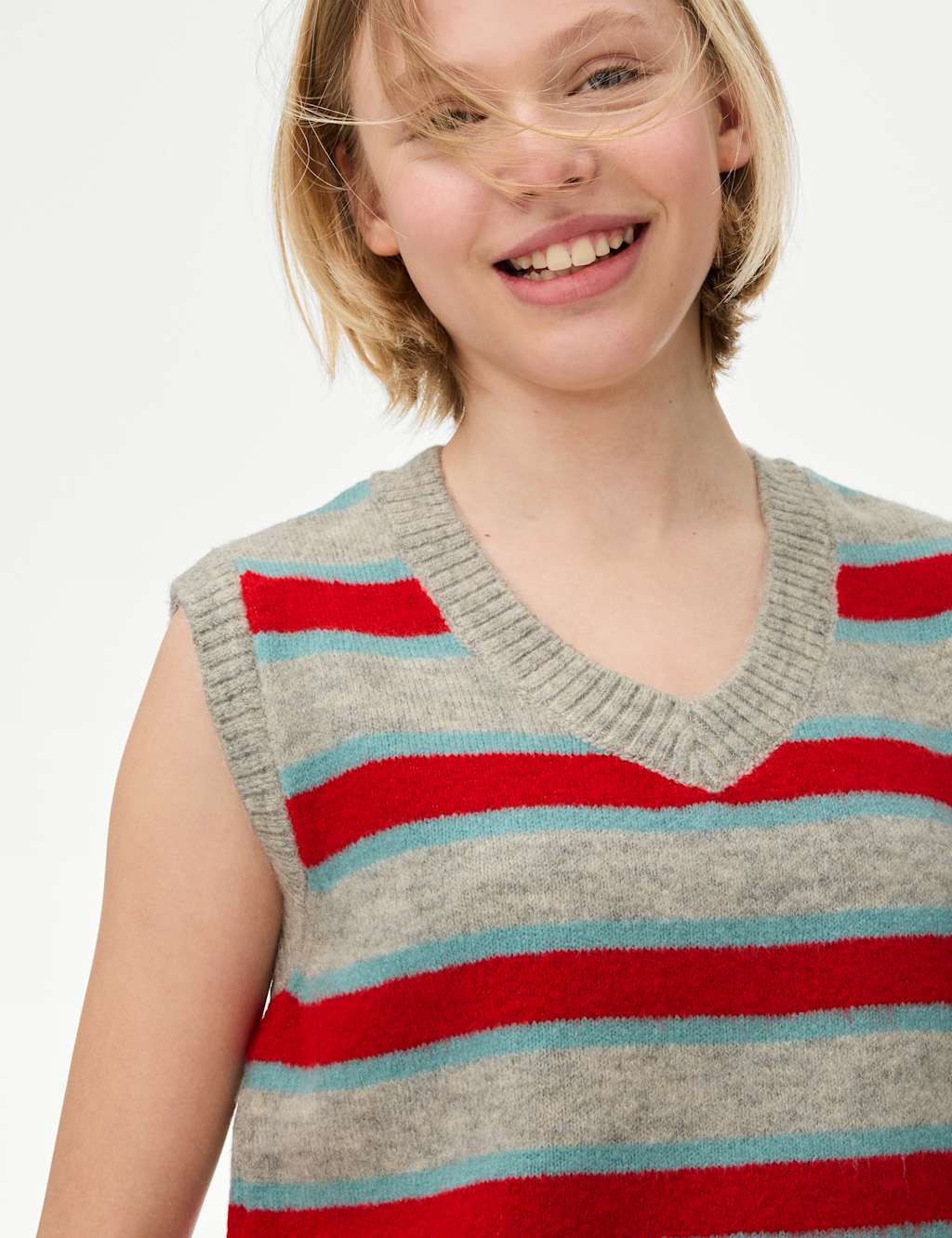 Striped Knitted Vest (6-16 Yrs) 3 of 4