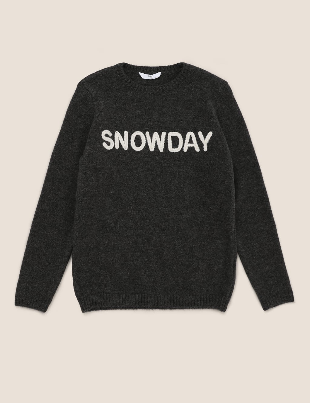 Knitted Snowday Slogan Jumper (6-16 Yrs) 2 of 4