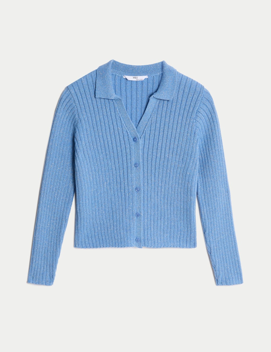 Cotton Rich Sparkly Knitted Cardigan (6-16 Yrs) 2 of 4