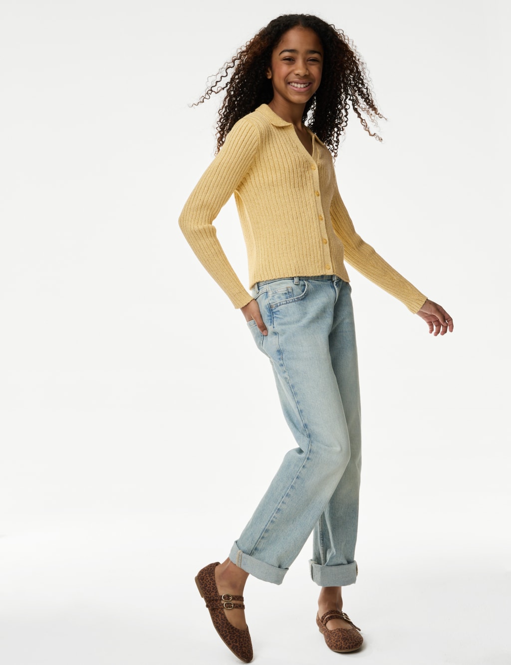 Cotton Rich Sparkly Knitted Cardigan (6-16 Yrs) 3 of 4