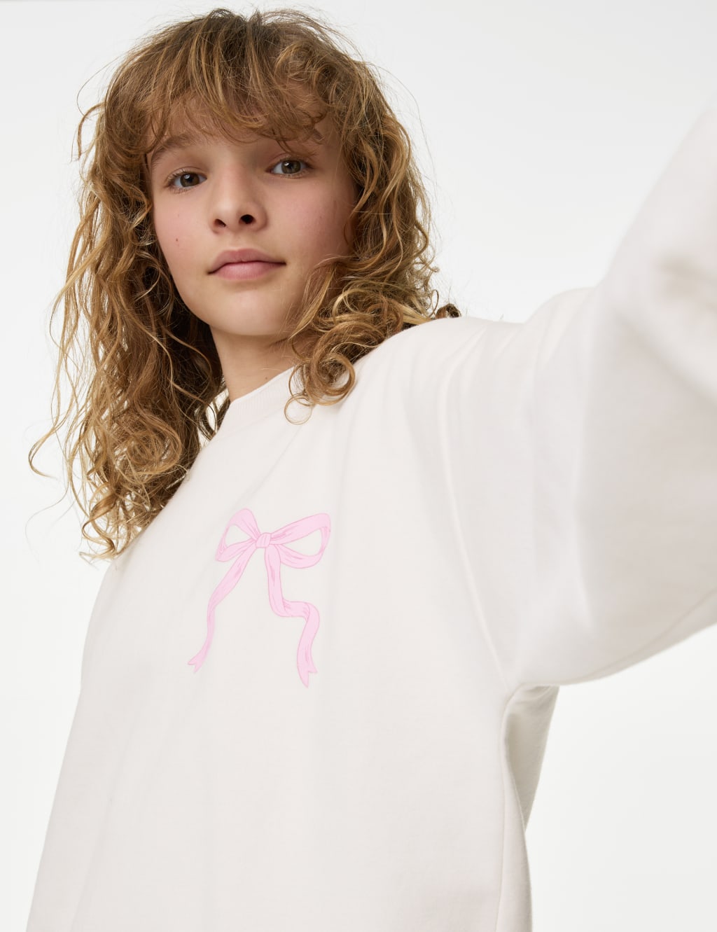 Cotton Rich Bow Graphic Sweatshirt (6-16 Yrs) 5 of 6