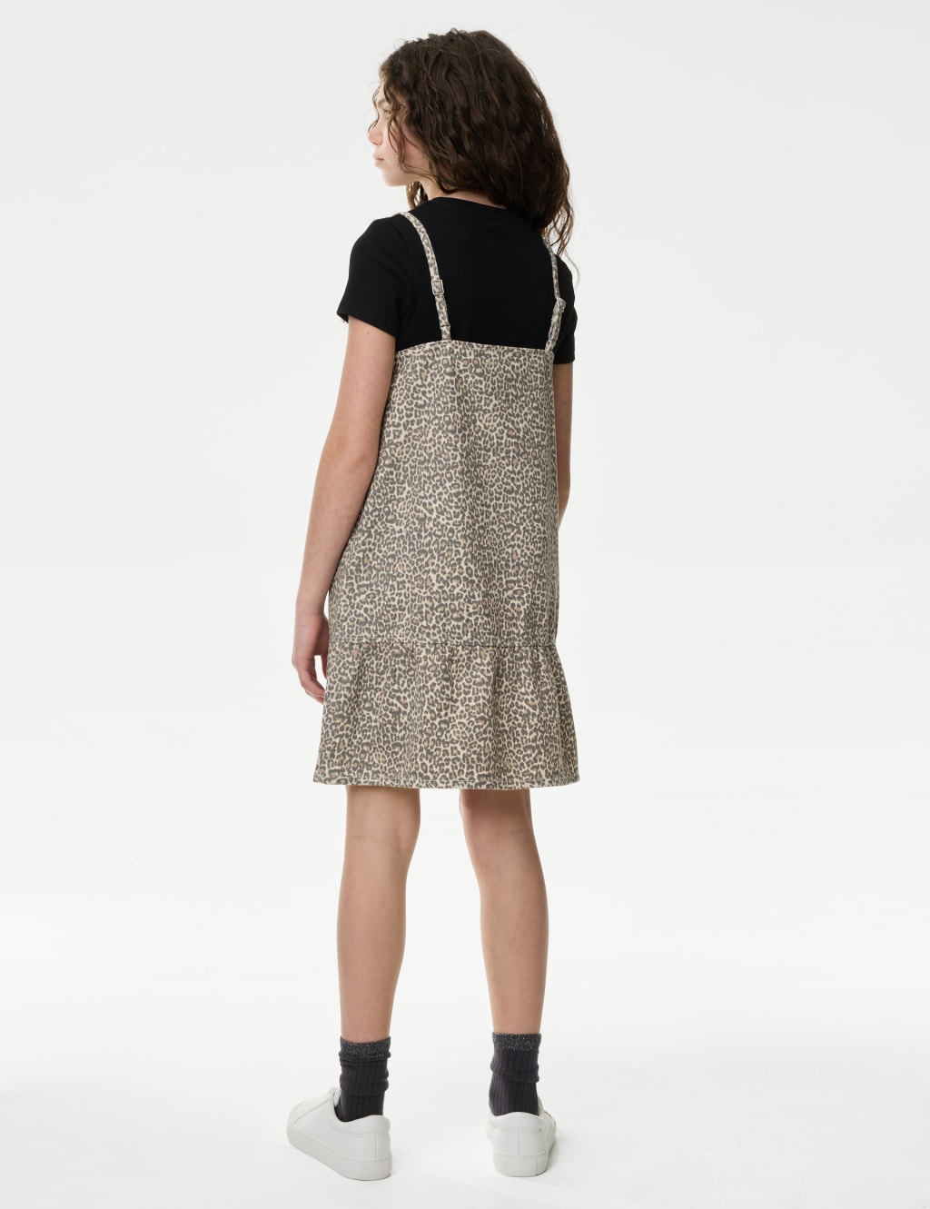 2pc Leopard Print Denim Dress Outfit (2-16 Yrs) 4 of 4