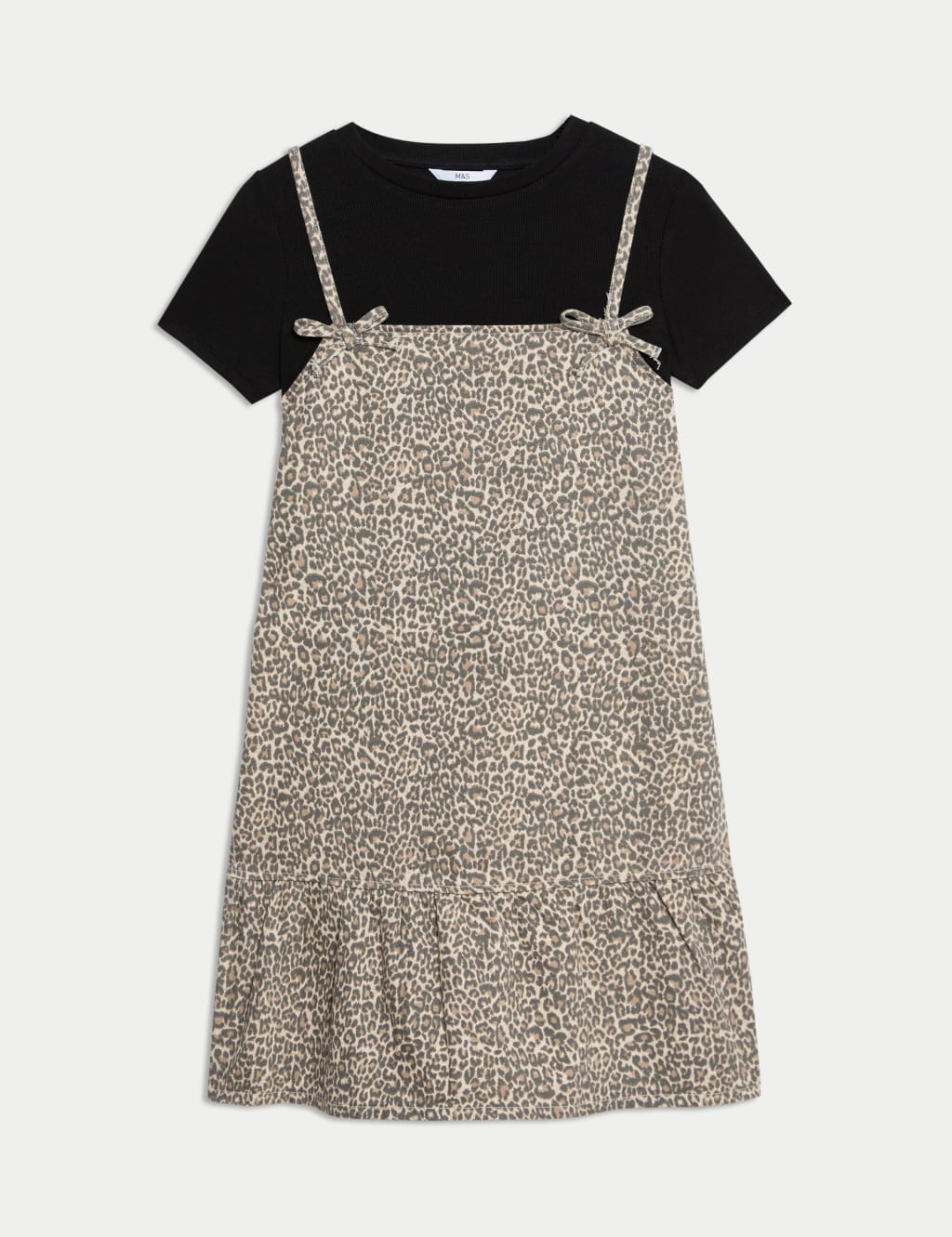 2pc Leopard Print Denim Dress Outfit (2-16 Yrs) 2 of 4