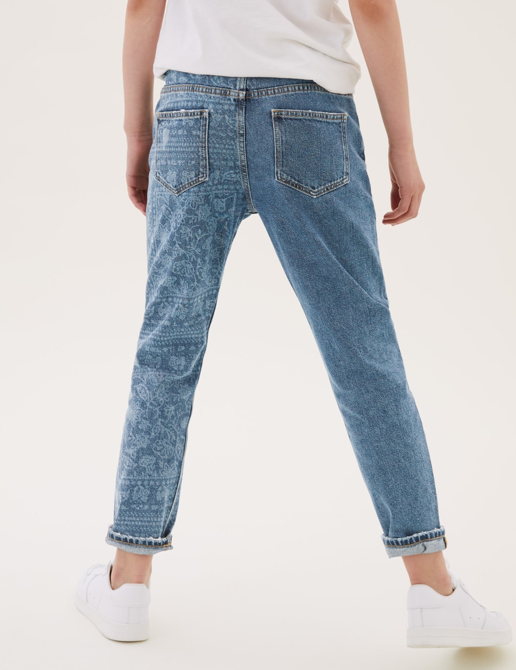 Mom Fit Denim Floral Jeans (6-16 Yrs) 4 of 6