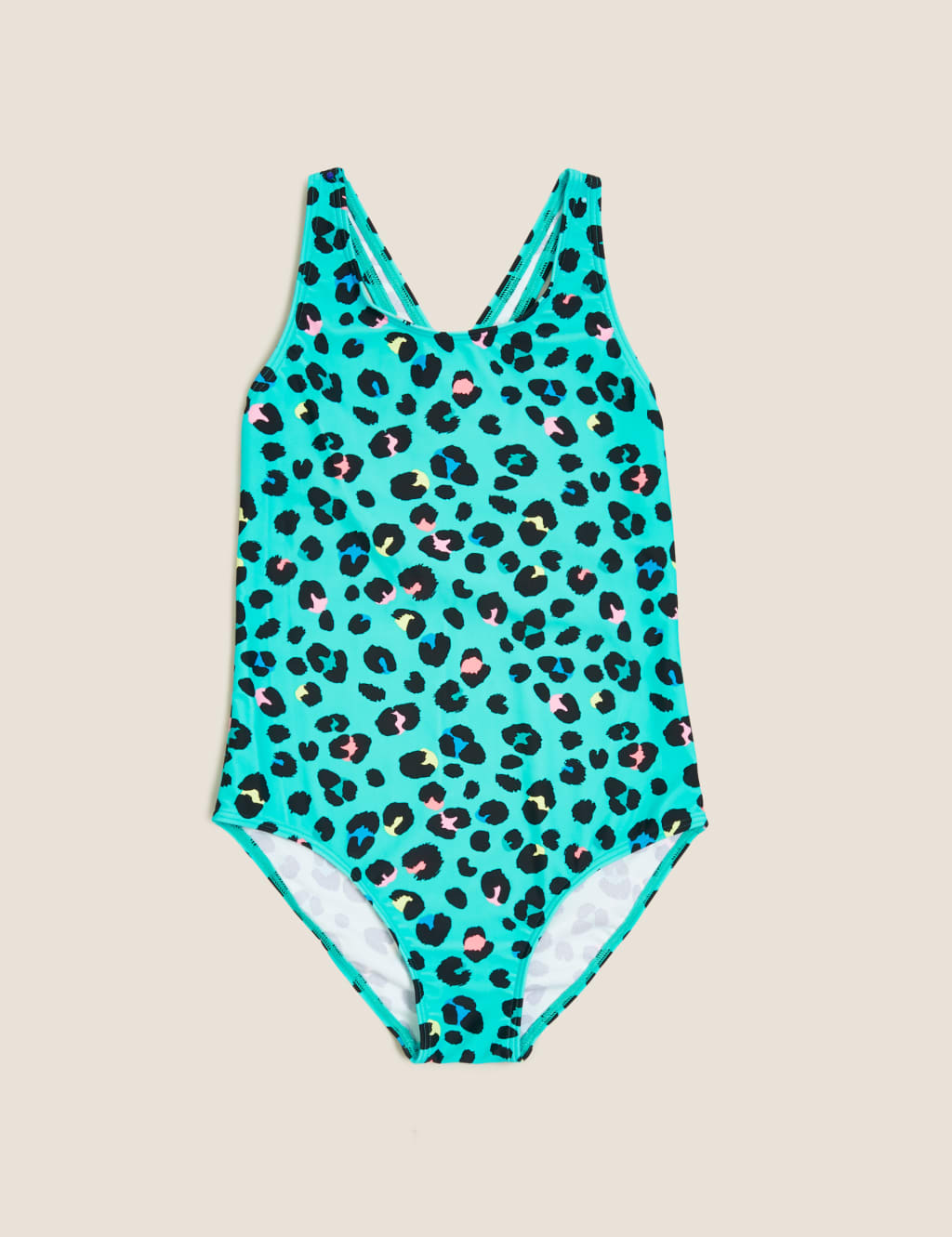 Leopard Print Swimsuit 6 14 Yrs M S