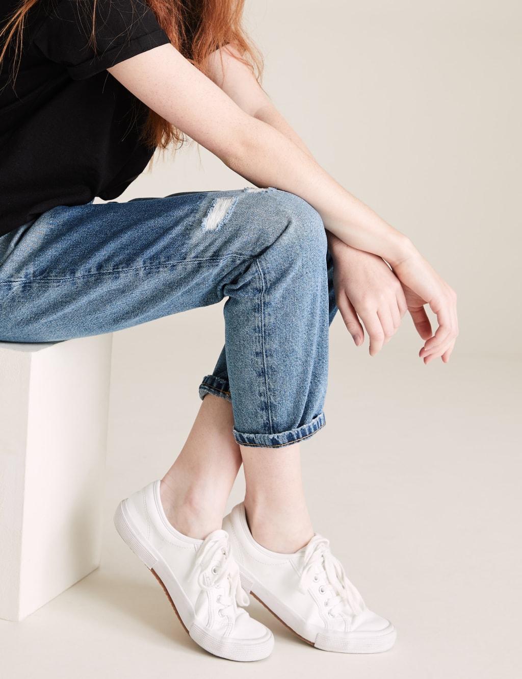 Mom Fit Denim Patchwork Jeans (6-16 Yrs) 3 of 5