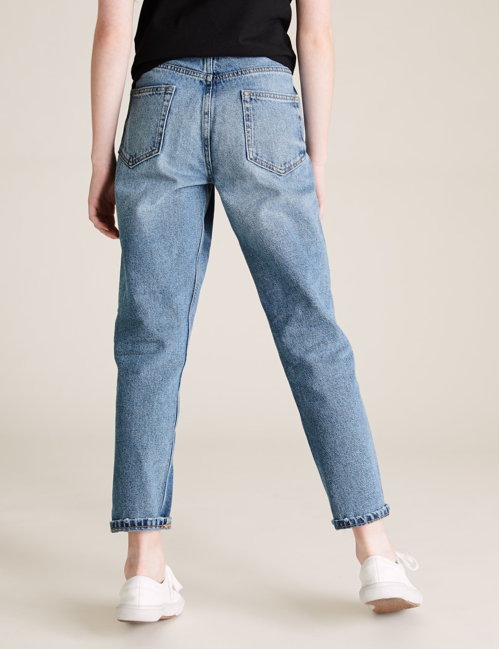 Mom Fit Denim Patchwork Jeans (6-16 Yrs) 5 of 5