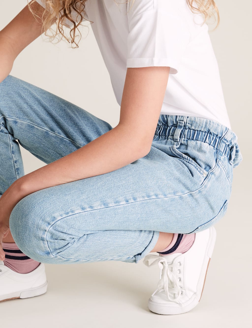 Regular Denim Paperbag Waist Jeans (6-16 Yrs) 3 of 5