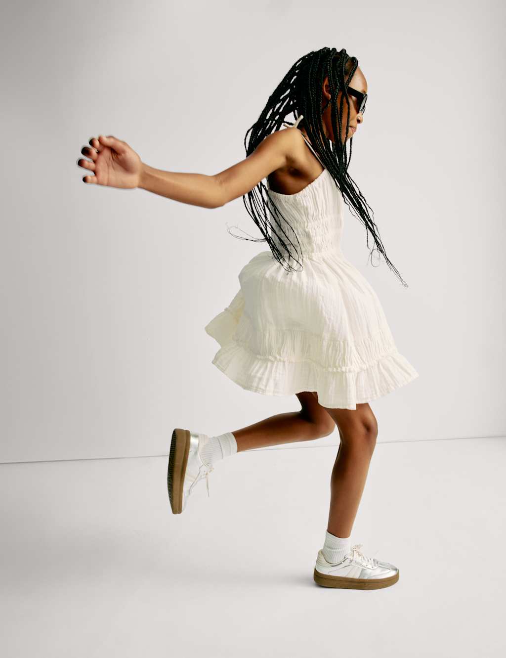 Pure Cotton Shirred Dress (6-16 Yrs) 6 of 6