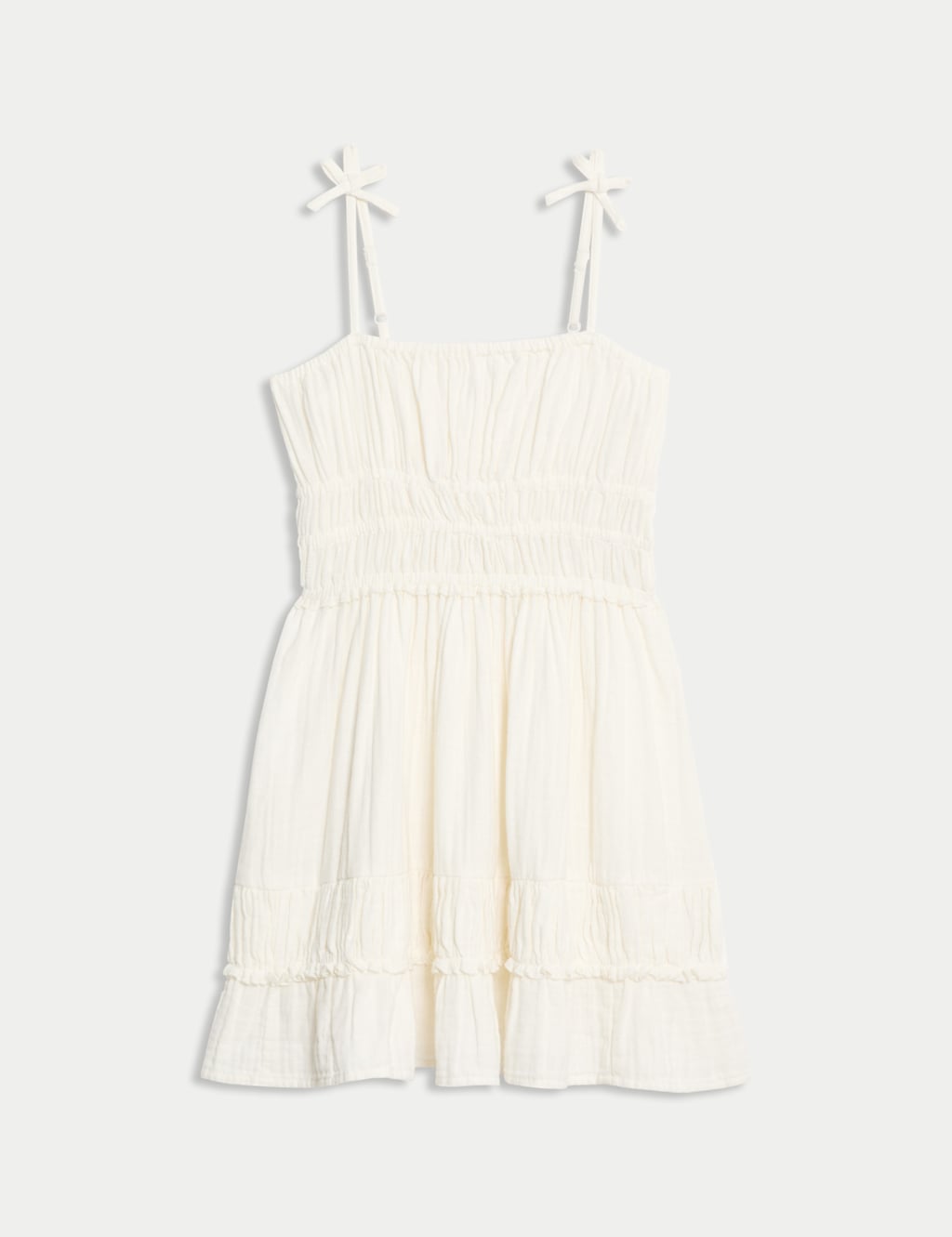Pure Cotton Shirred Dress (6-16 Yrs) 2 of 6