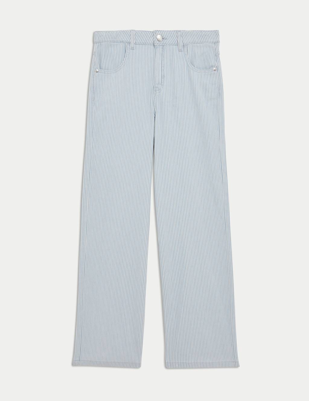 Wide Leg Denim Striped Jeans (2-16 Yrs) 2 of 5