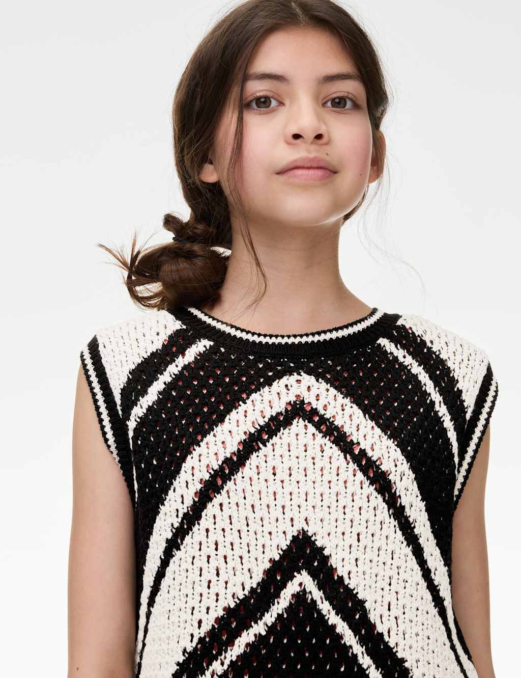 Cotton Rich Striped Knitted Dress (6-16 Yrs) 3 of 5