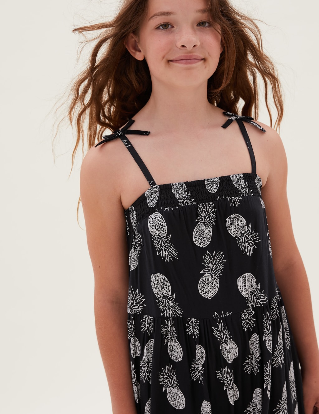 Pineapple Print Tiered Maxi Dress (6-16 Yrs) 3 of 4