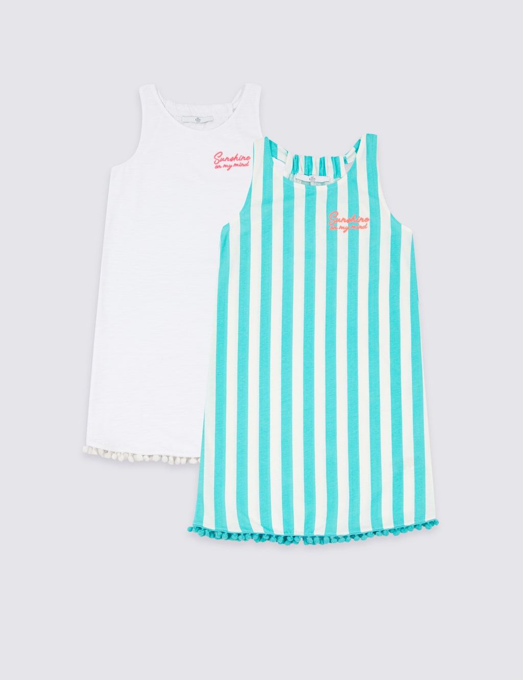 2 Pack Pure Cotton Dress (3-16 Years) 1 of 4
