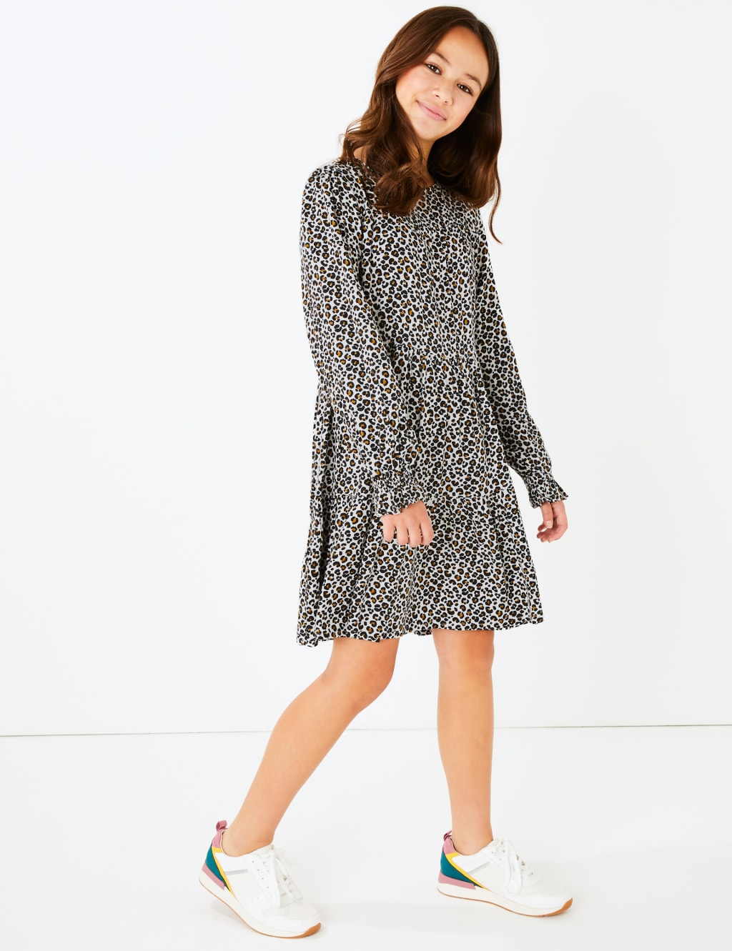 Leopard Print Dress (3-16 Years) 1 of 4