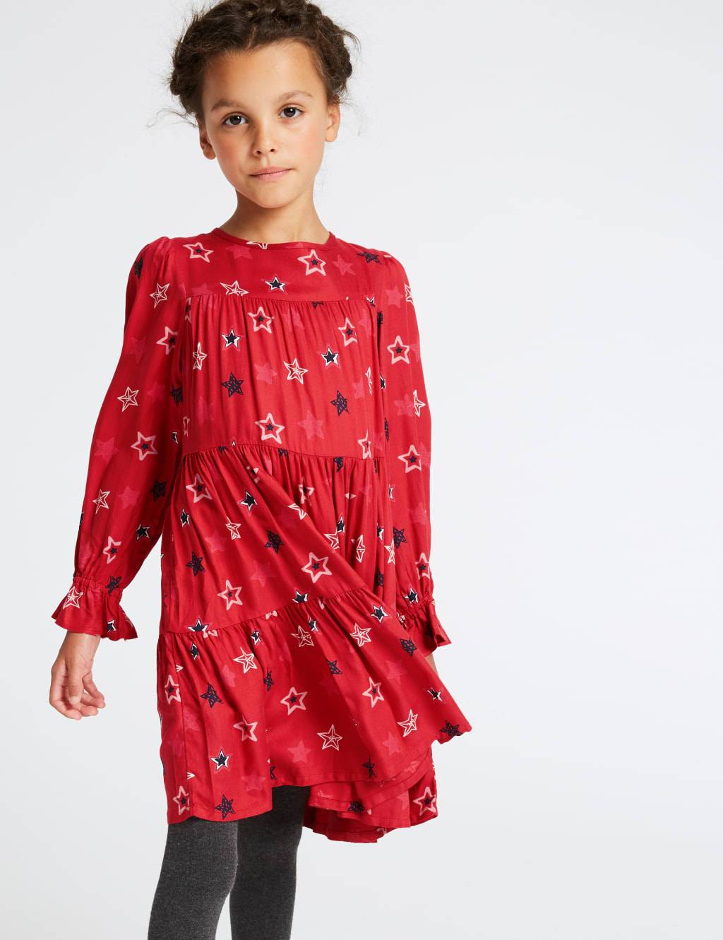 Star Print Dress 3 16 Years M S