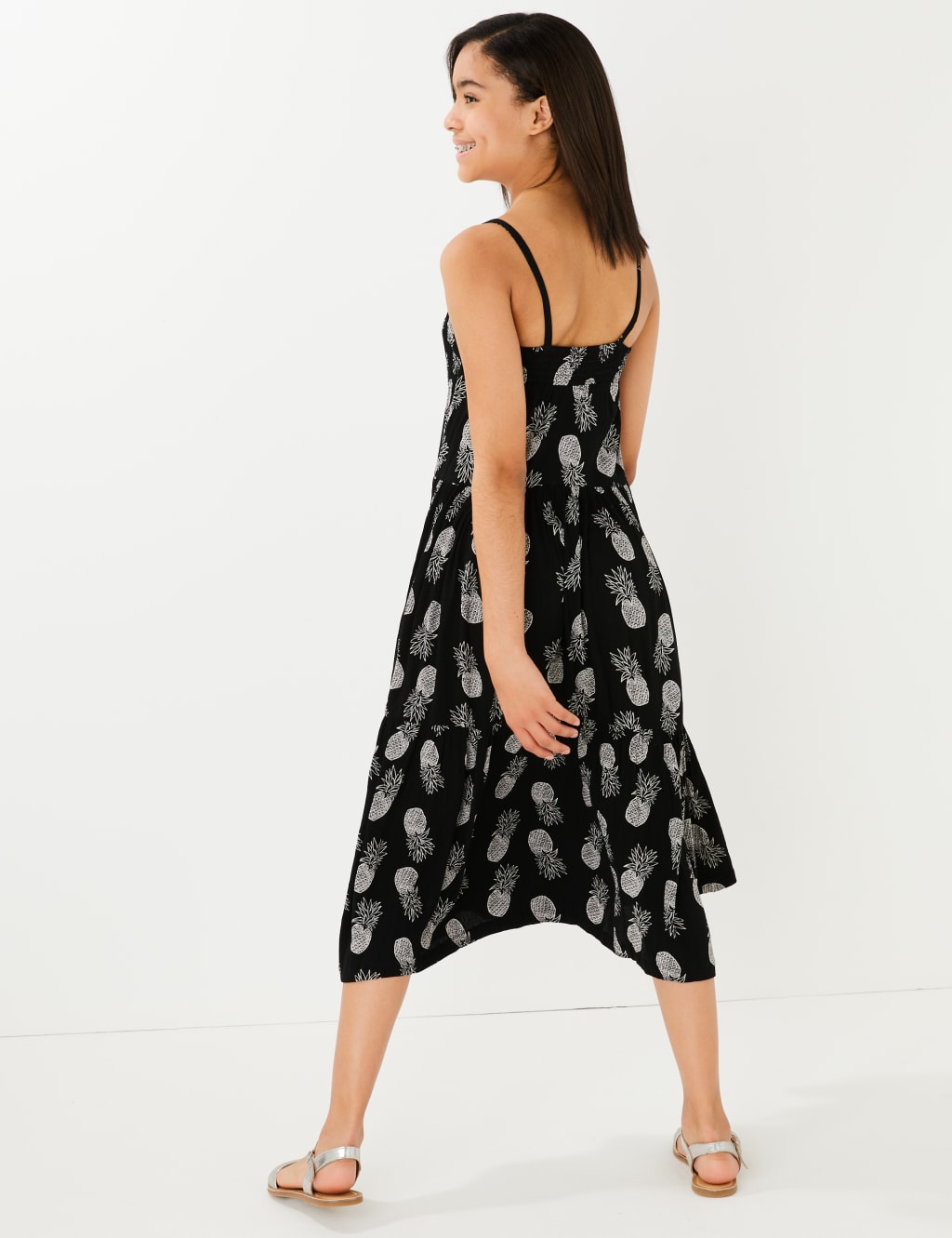 Pineapple Print Tiered Dress (6-16 Yrs) 4 of 4