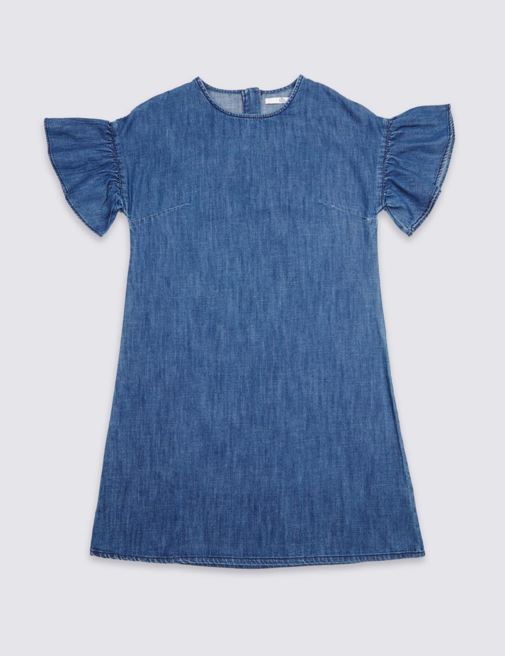 Denim Flared Sleeve Dress (3-16 Years) 2 of 6
