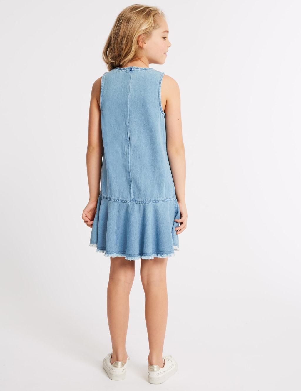 Denim Drop Waist Dress (3-16 Years) 3 of 5