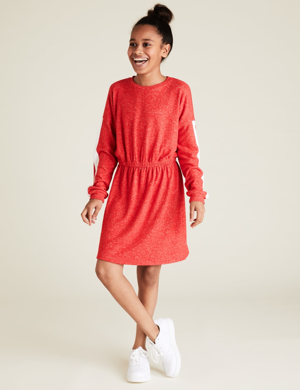 Cosy Sporty Side Stripe Dress (6-16 Yrs) 1 of 4