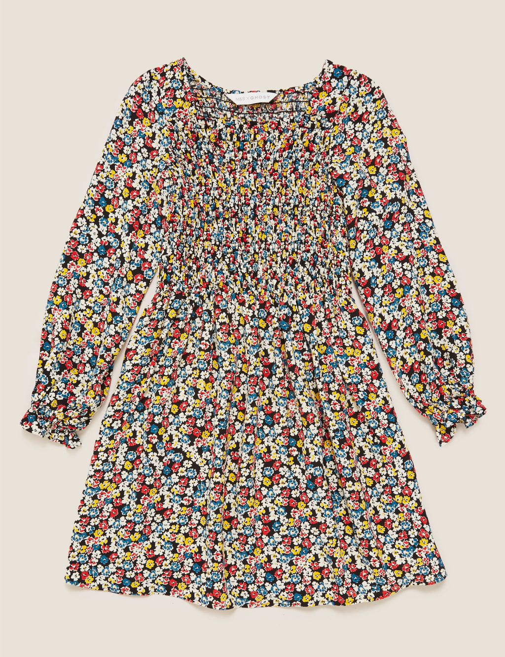 Floral Ditsy Shirred Dress (6-14 Yrs) 2 of 6