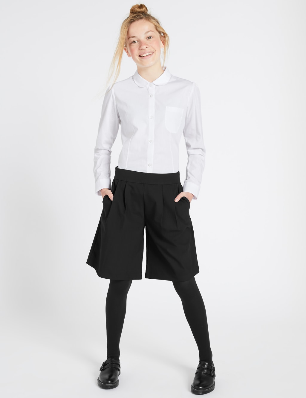 Girls’ Front Pleat School Culottes 1 of 5