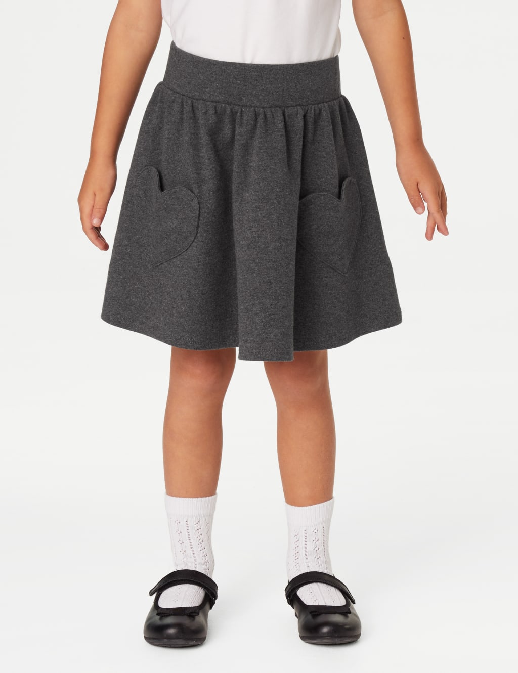 Jersey grey skirt pockets deals