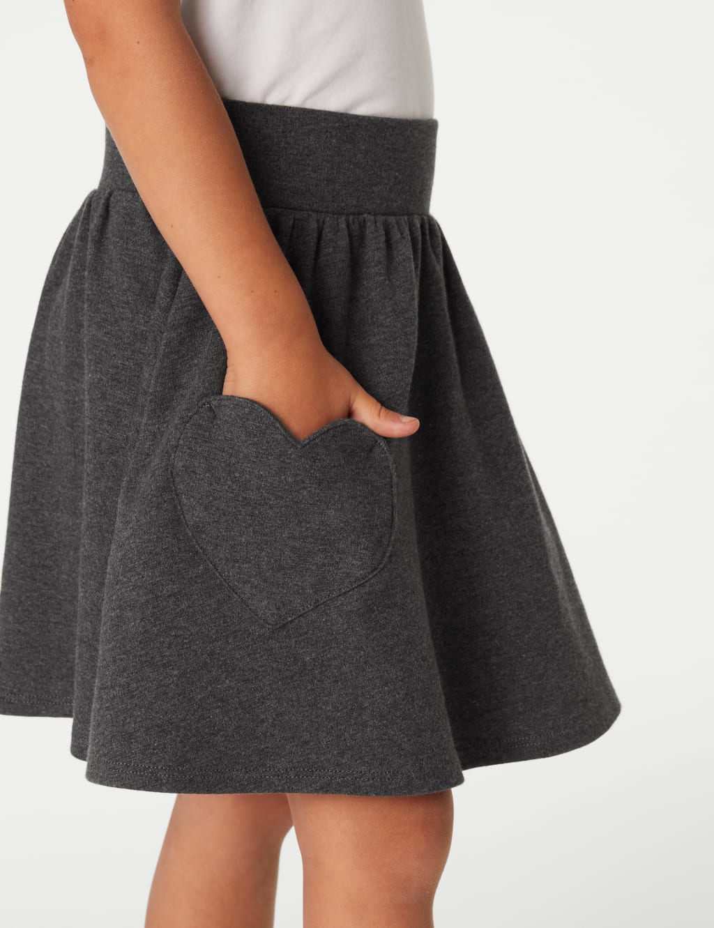 Jersey grey skirt pockets shop