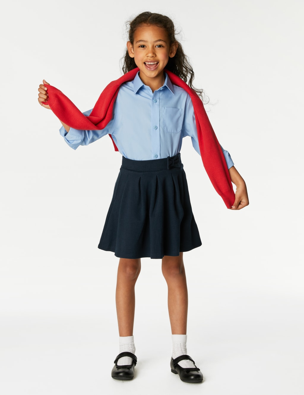 2pk Girls Jersey Bow School Skirts 2 14 Yrs