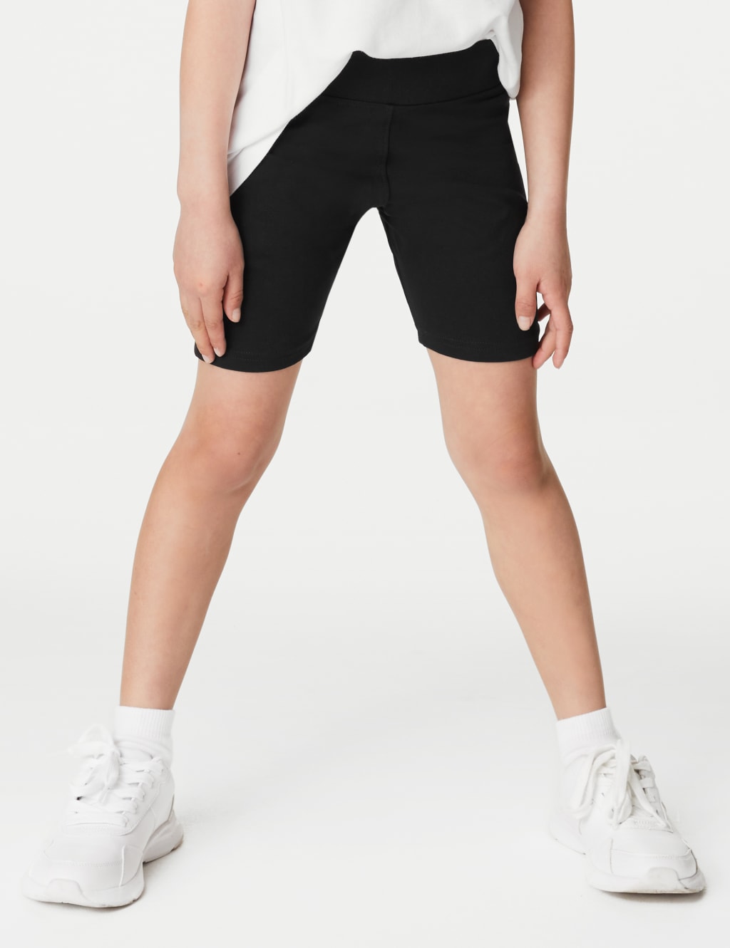 2pk Girls Cotton Rich School Cycling Shorts 2 16 Yrs Goodmove M S