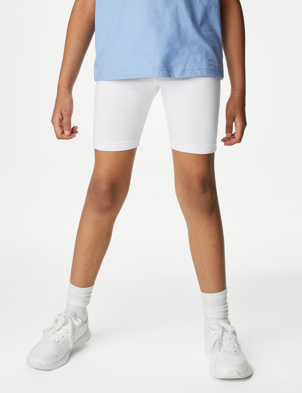White cycling shorts girl online