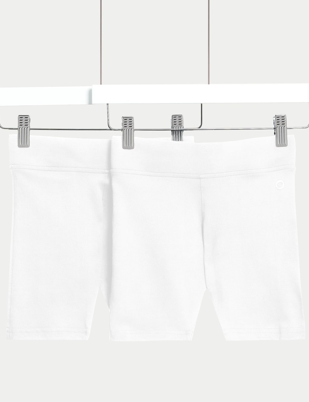 2pk Girls' Cotton Rich School Cycling Shorts (2-16 Yrs) 2 of 5