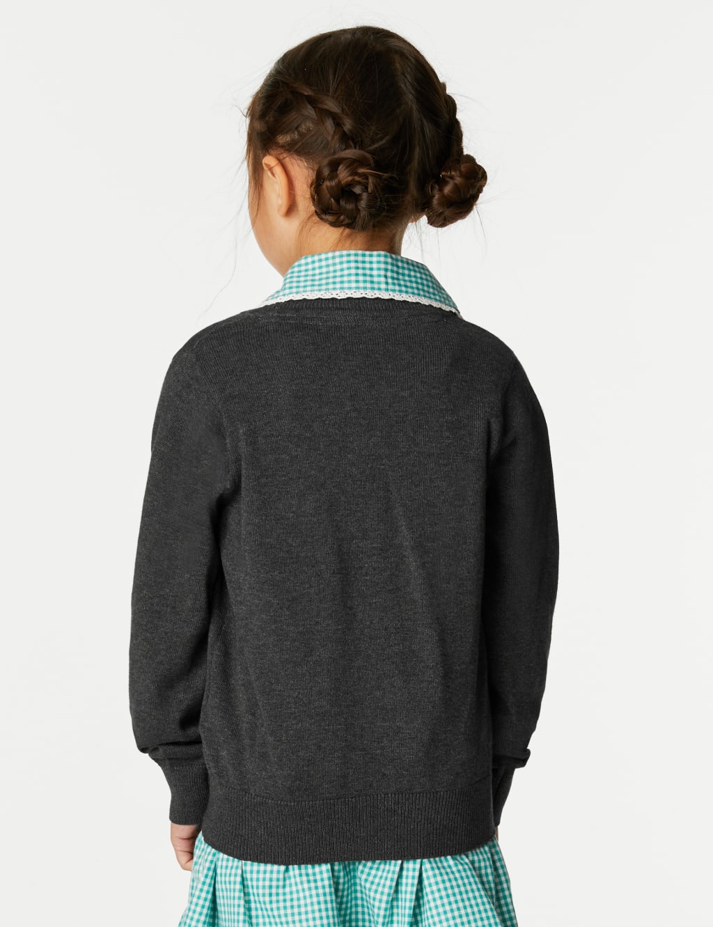 2pk Girls' Pure Cotton School Cardigan (3-18 Yrs) 4 of 4