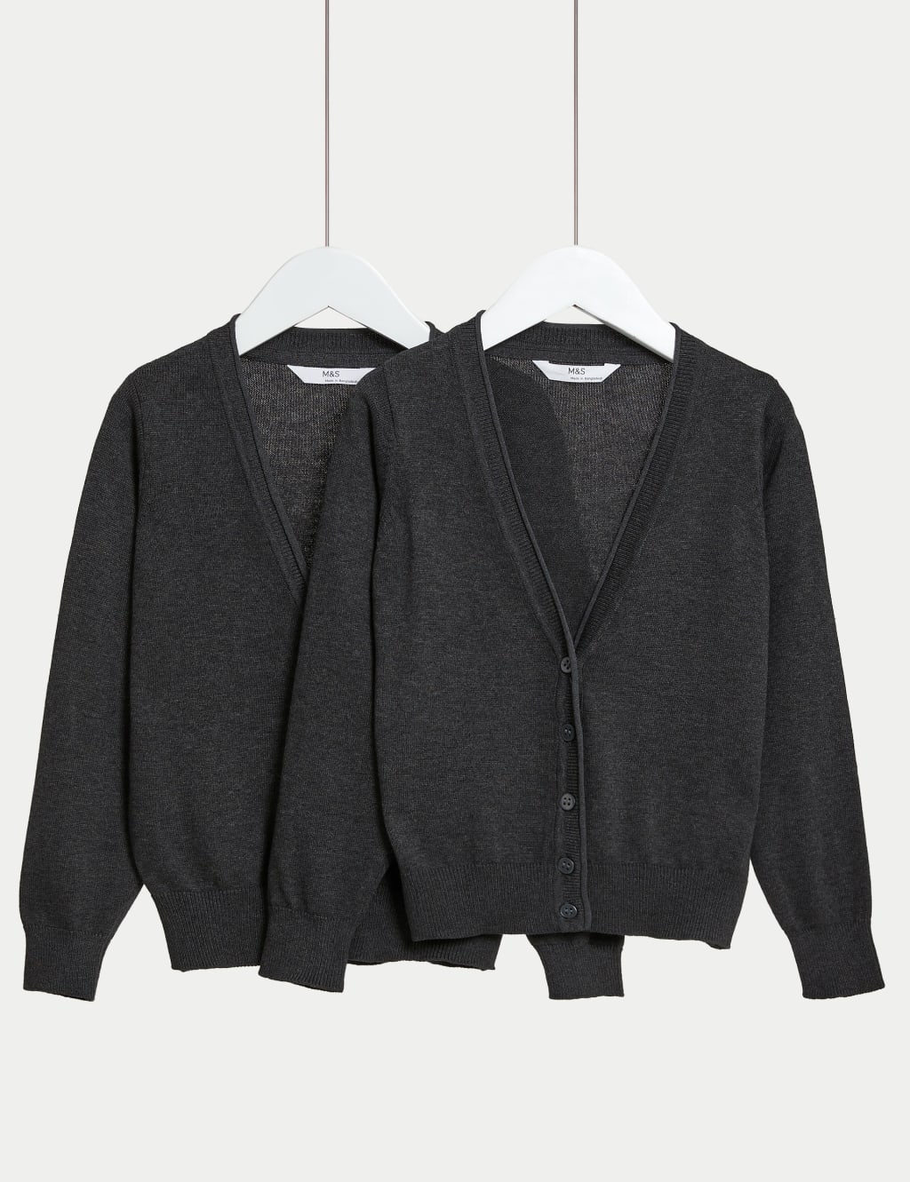 2pk Girls' Pure Cotton School Cardigan (3-18 Yrs) 2 of 4