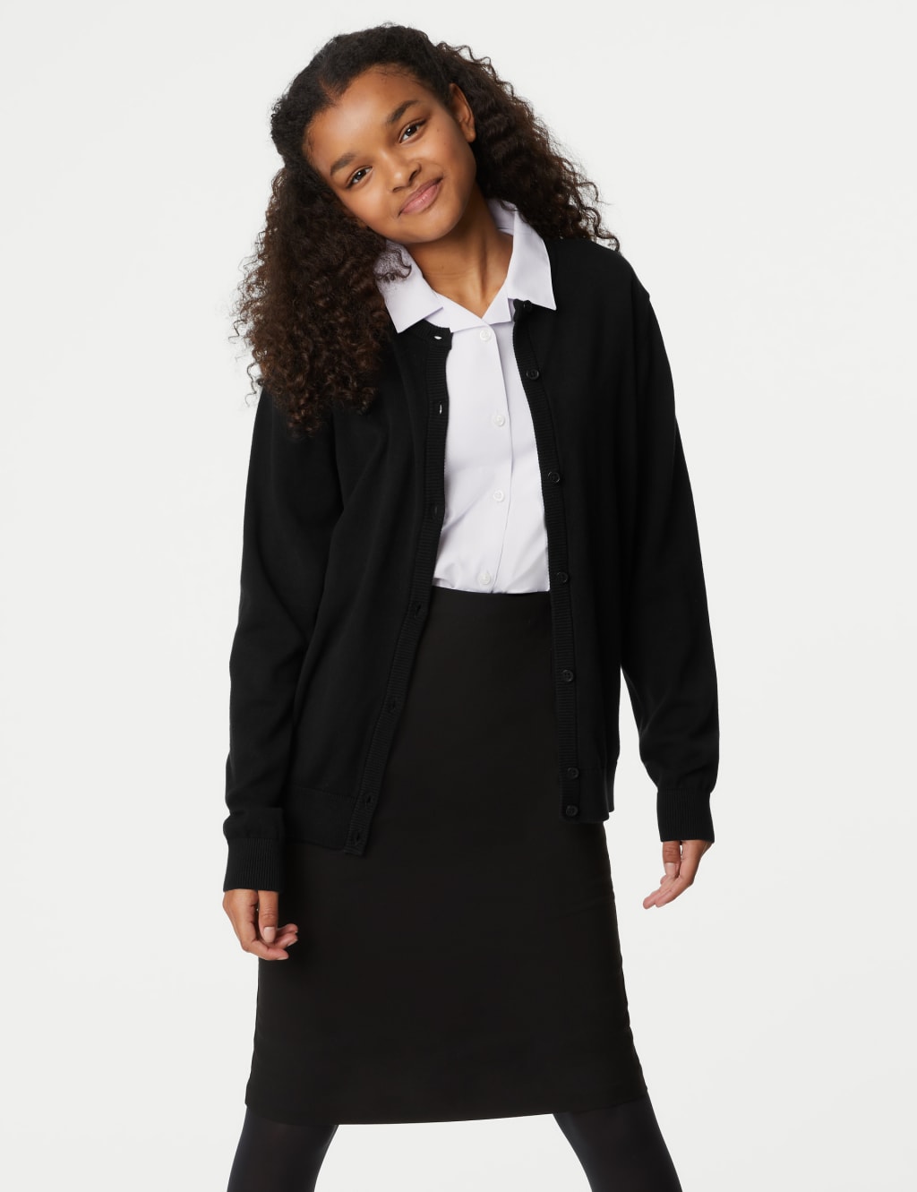 Girls Pure Cotton School Cardigan 9 18 Yrs