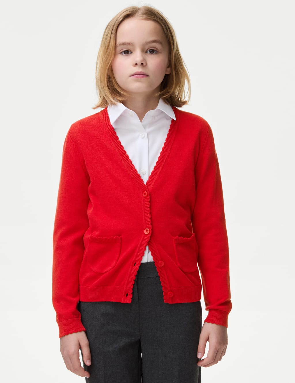 Girls' Pure Cotton School Cardigan (2-18 Yrs) 3 of 5