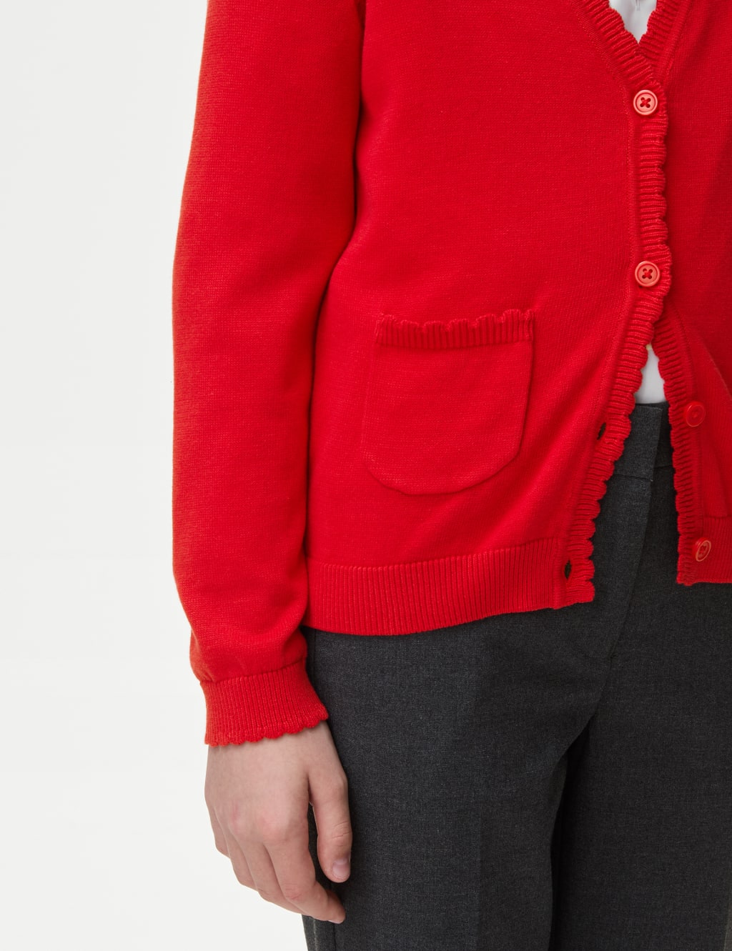 Girls' Pure Cotton School Cardigan (2-18 Yrs) 4 of 5