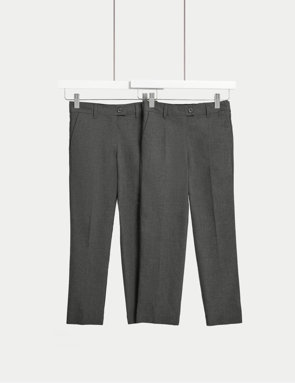 2pk Girls' Slim Leg School Trousers (2-18 Yrs) 2 of 4