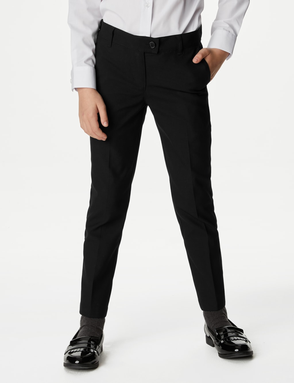 2pk Girls' Slim Leg School Trousers (2-18 Yrs) 3 of 4