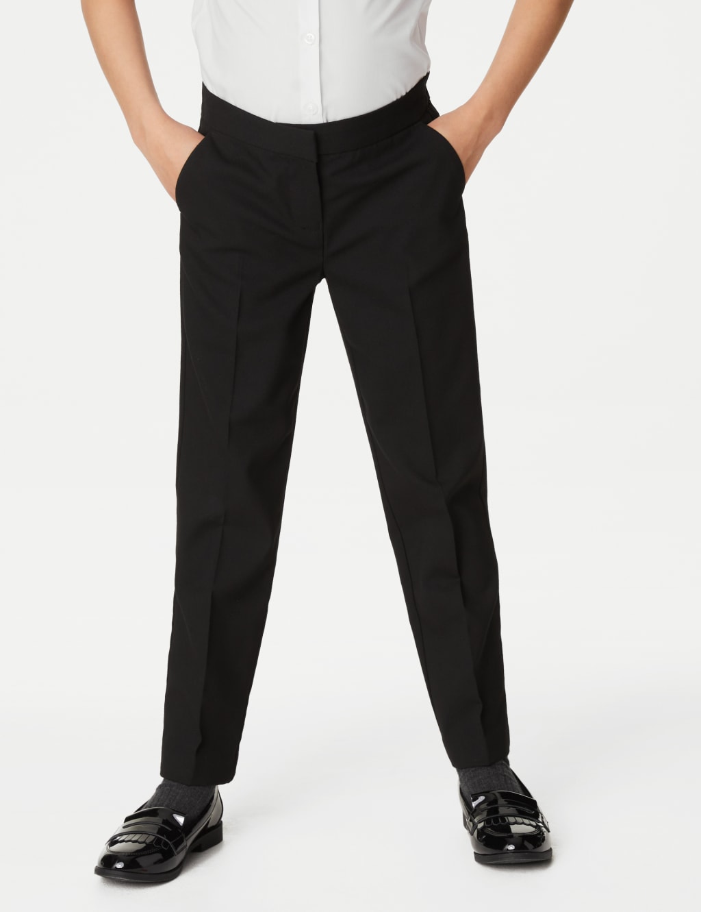Girls' Slim Leg School Trousers (2-18 Yrs) 3 of 5