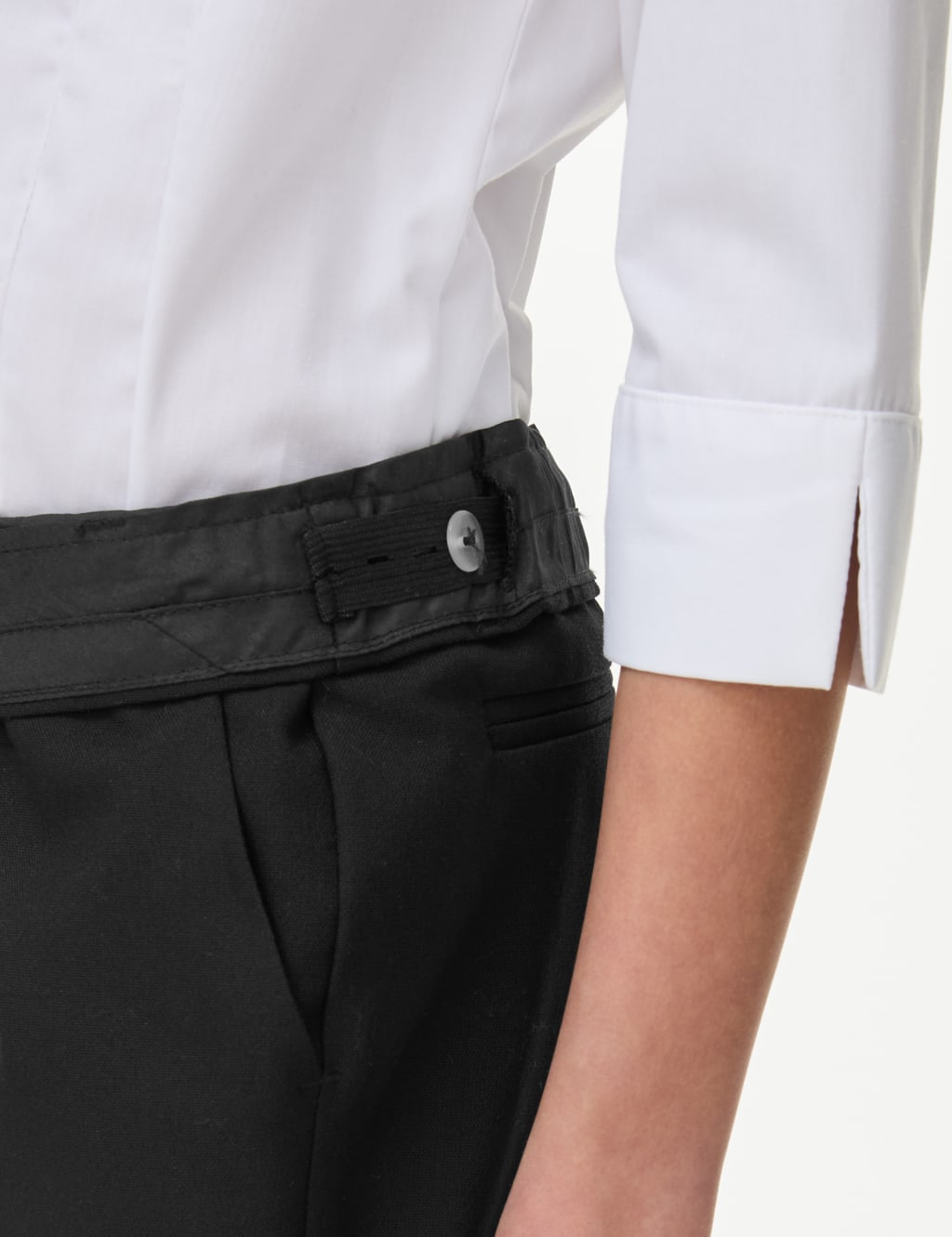 Girls' Skinny Leg Belted School Trousers (2-18 Yrs) 6 of 6