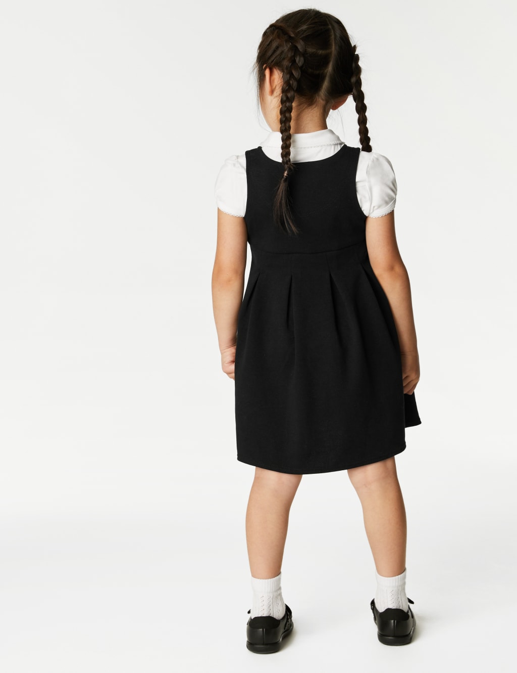 Black jersey pinafore dress clearance