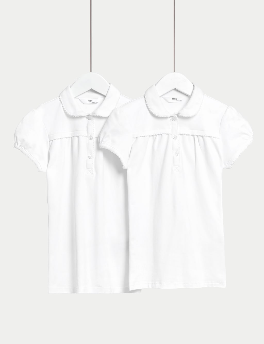 2pk Girls Jersey School Polo Shirts 2 18 Yrs