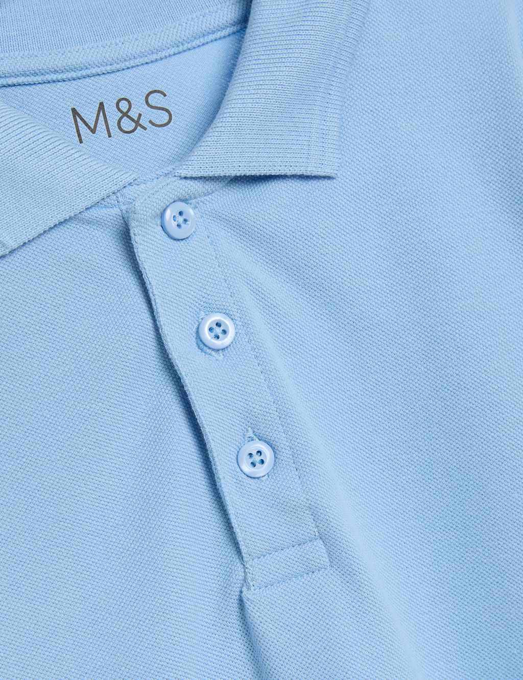 3pk Unisex Stain Resist Slim Fit School Polo Shirts (2-18 Yrs) 2 of 2